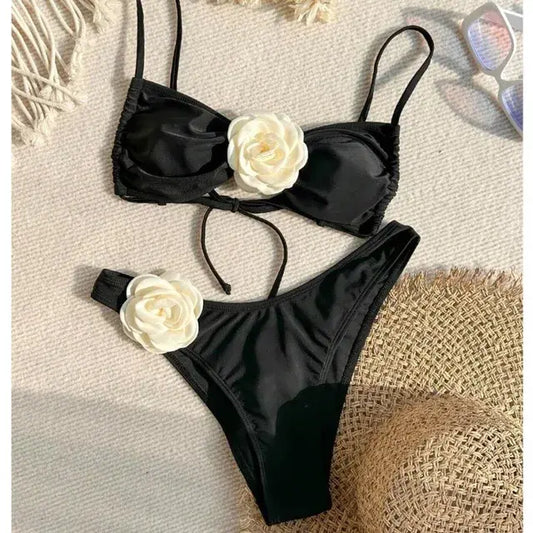 Glam rose bikini set